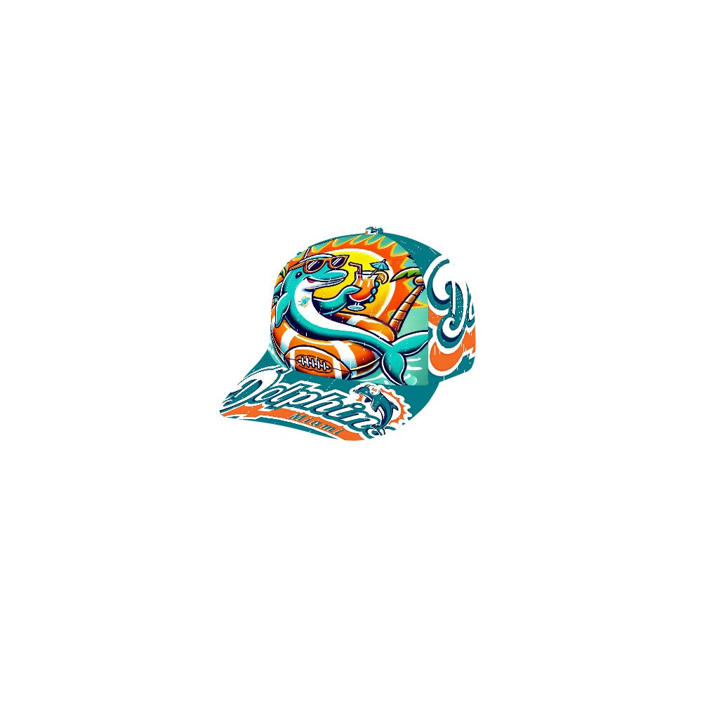 Miami Dolphins Trucker Hat, Miami Dolphins Baseball Cap, Football Fan Hat