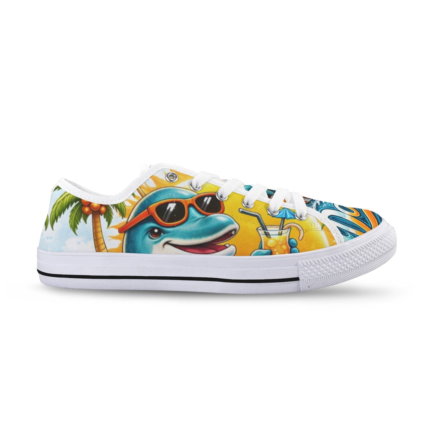 Miami Dolphins Women’s Low Top Sneakers, Football Fan Shoes, Miami Dolphins Shoes