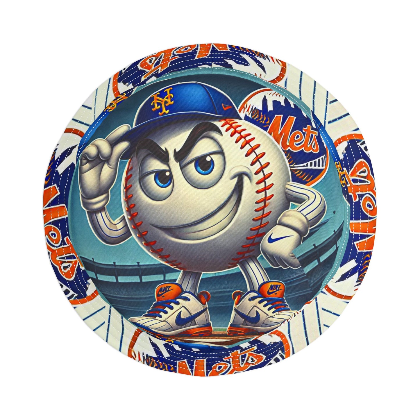 NY Mets Baseball Bucket Hat New York Sports Accessory