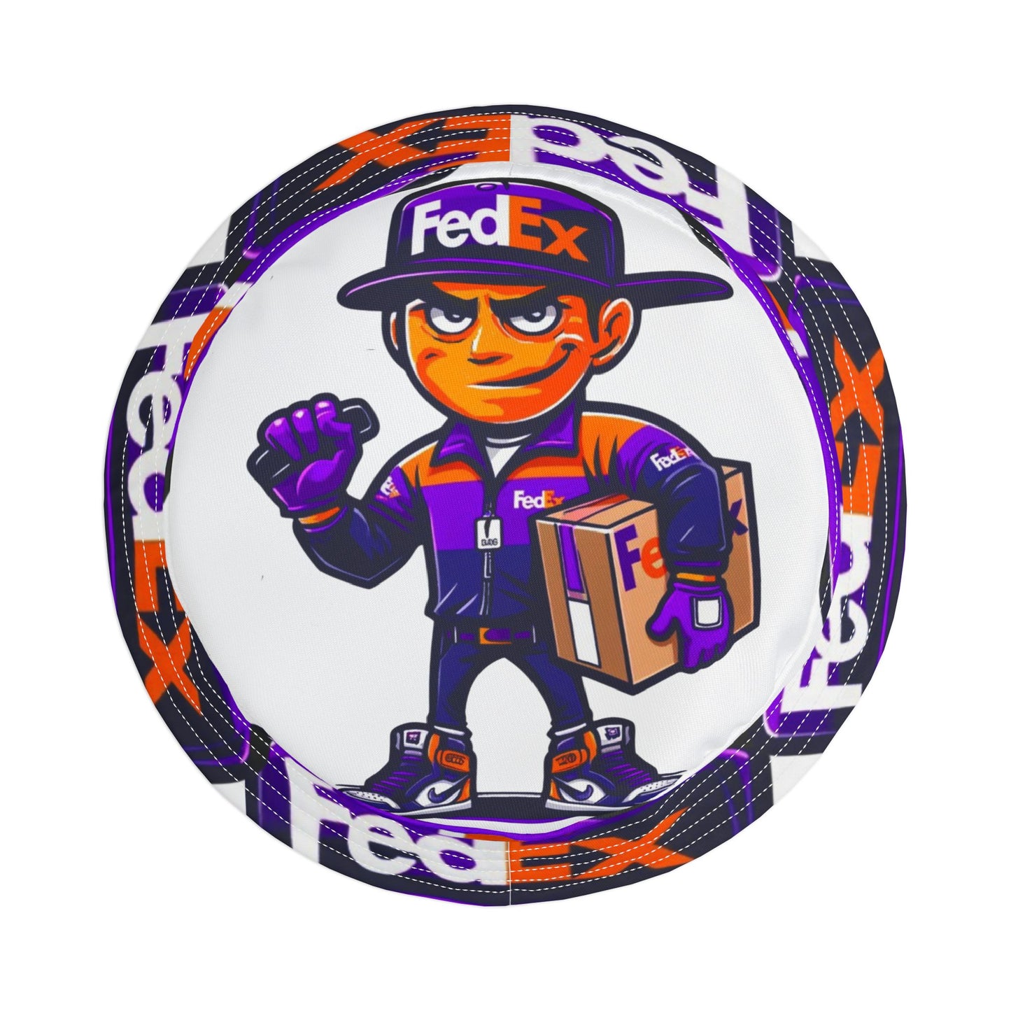 FedEX White Background Bucket Hat