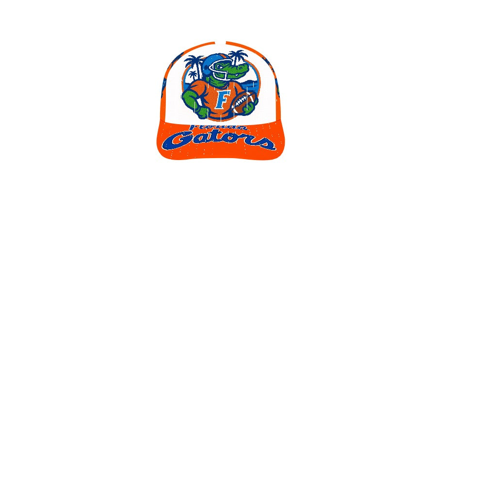 Florida Gators Trucker Hat, UF Gators Baseball Cap, Orange Brim