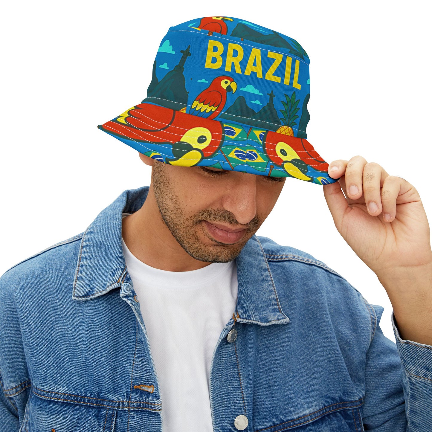 Brazil Bucket Hat Gift for Brazilian Mom Wife Her Country