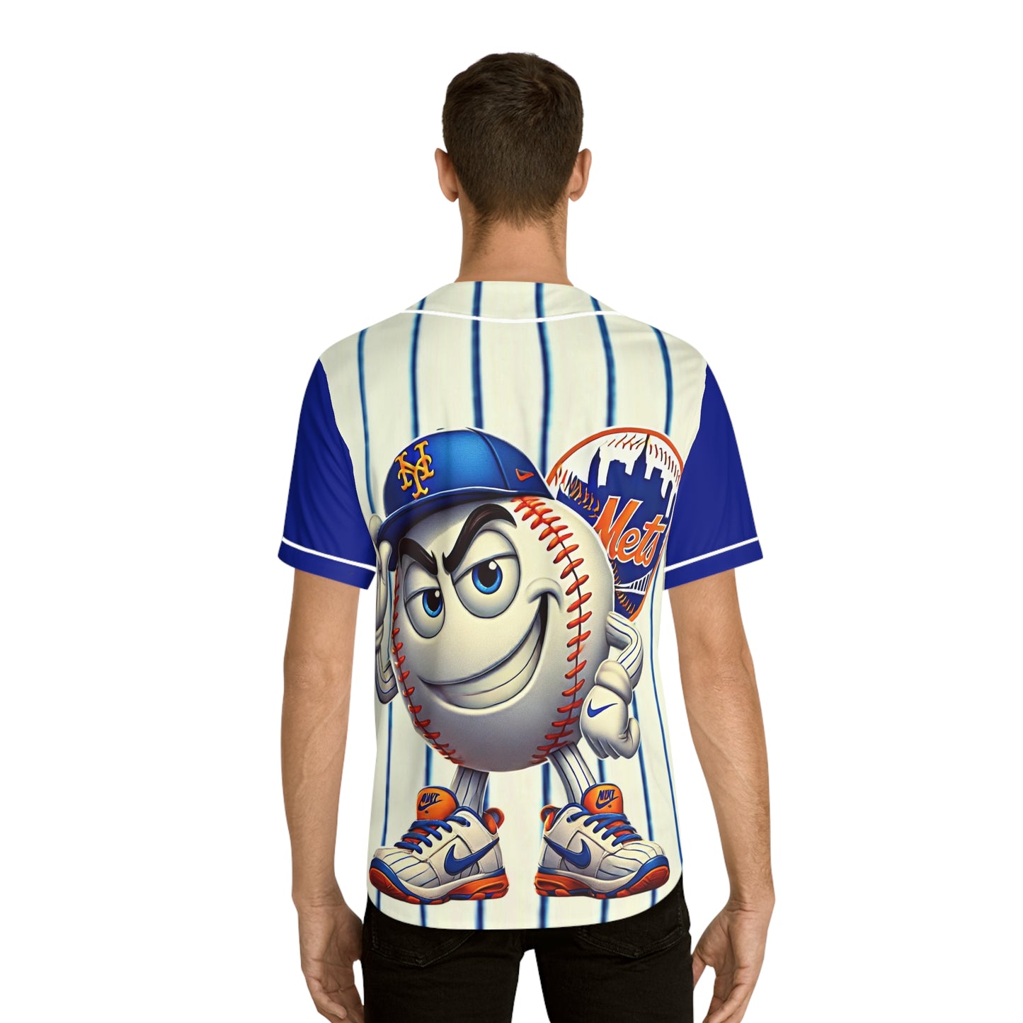 NY Mets Men's Baseball Jersey Shirt Sports Wear Fan