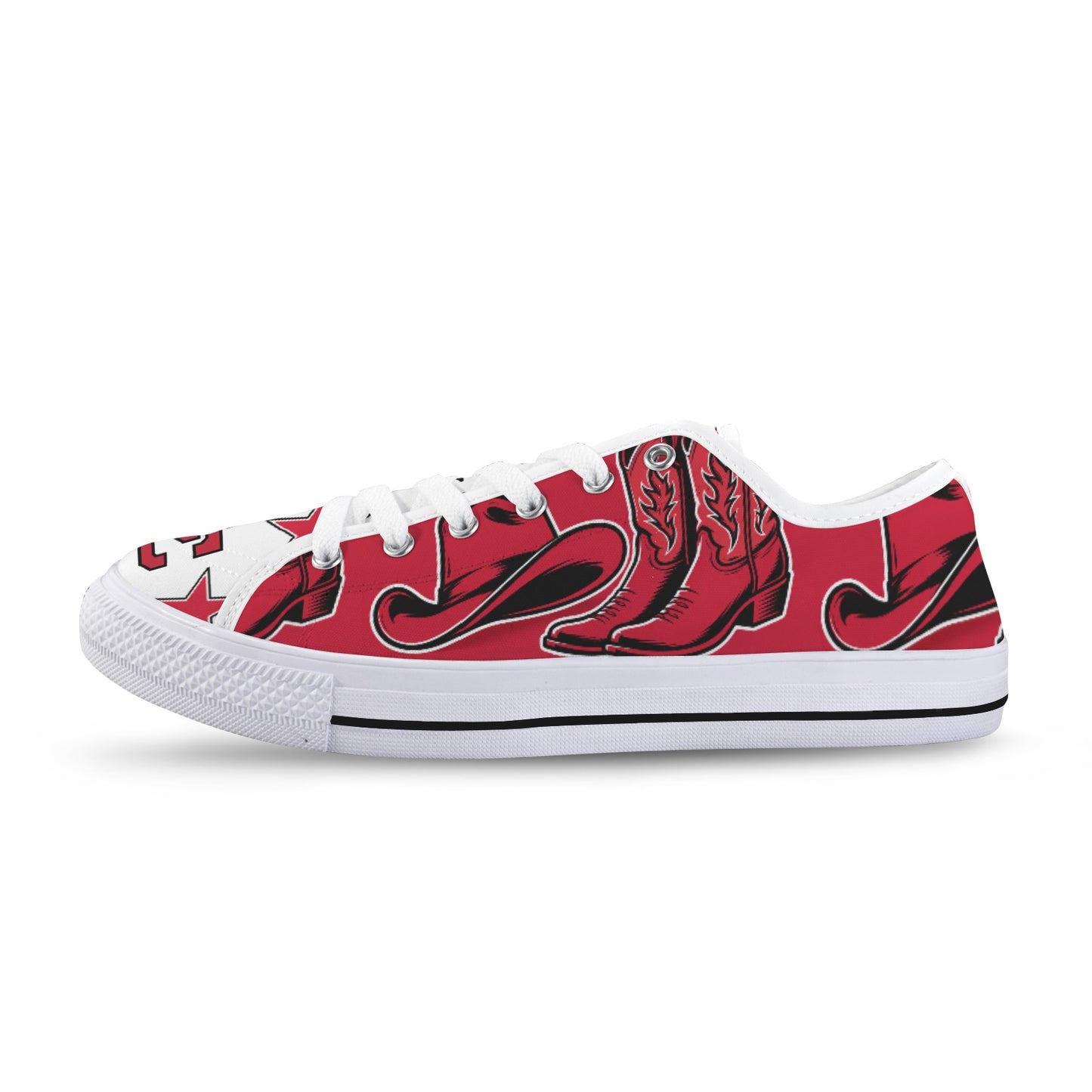 Cooper City High School Women’s Sneakers – Red & White Low Top Shoes