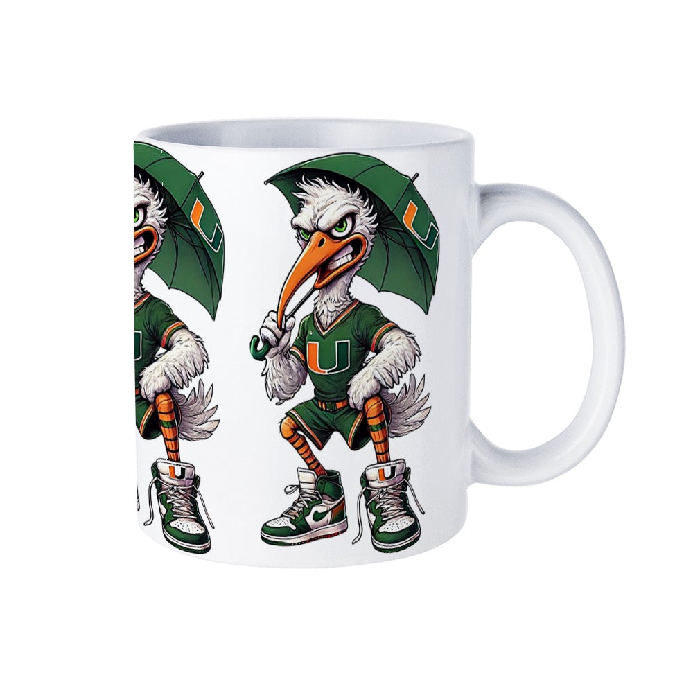 University of Miami Hurricanes White Ceramic Mug 11 oz – Coffee Cup Gift