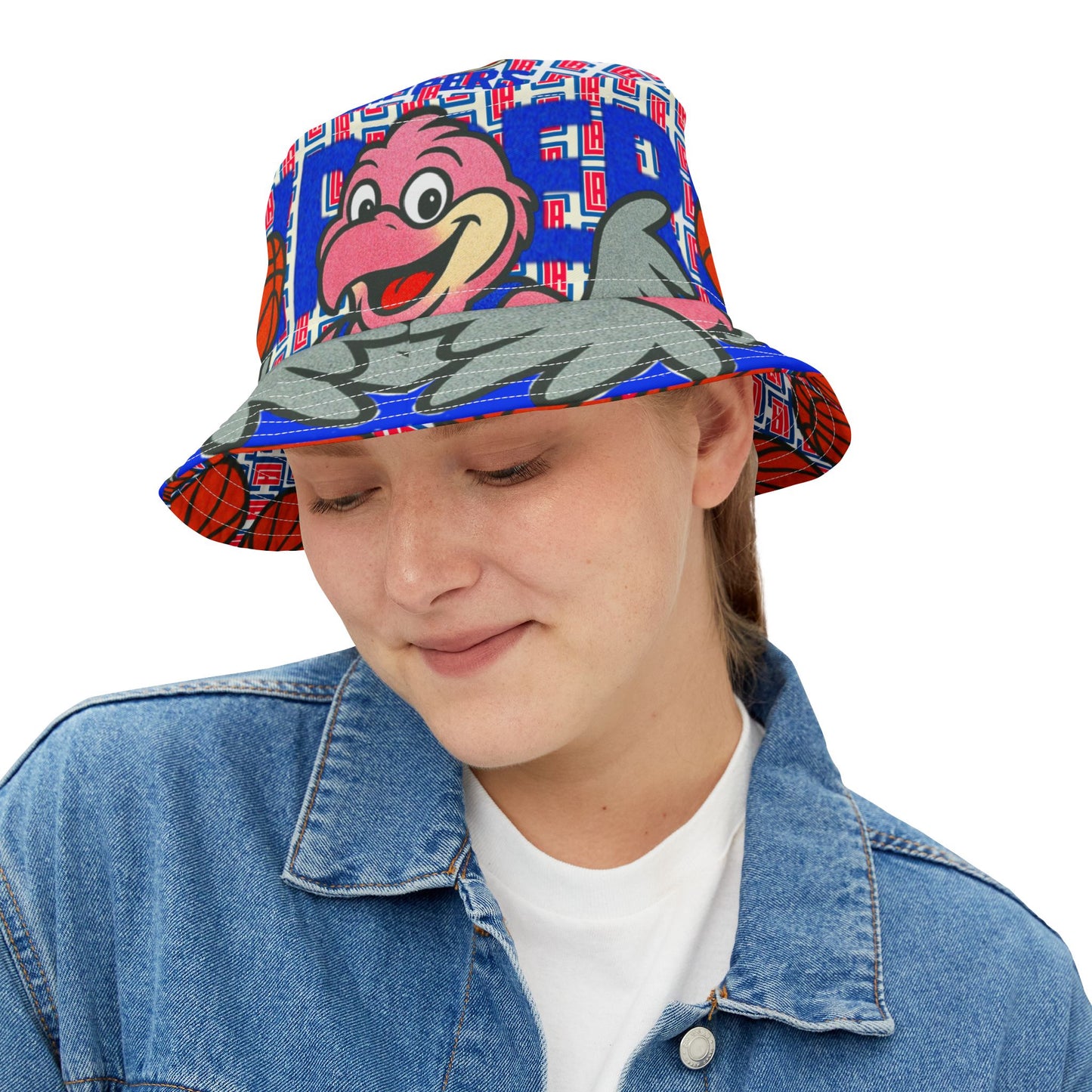 Los Angeles Bucket Hat (AOP) Loves Angels Clipper Basketball