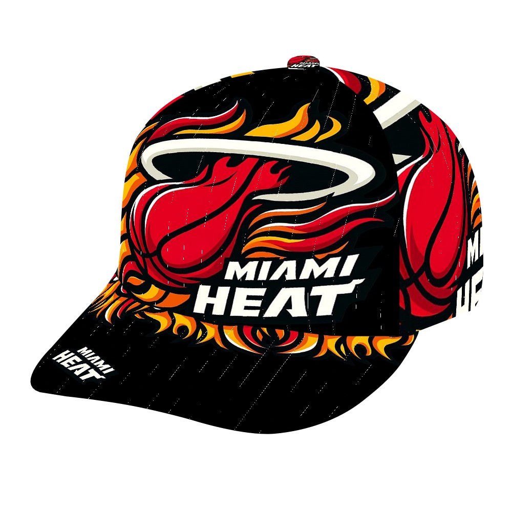Miami Heat Trucker Hat, Miami Heat Baseball Cap, Basketball Fan Hat
