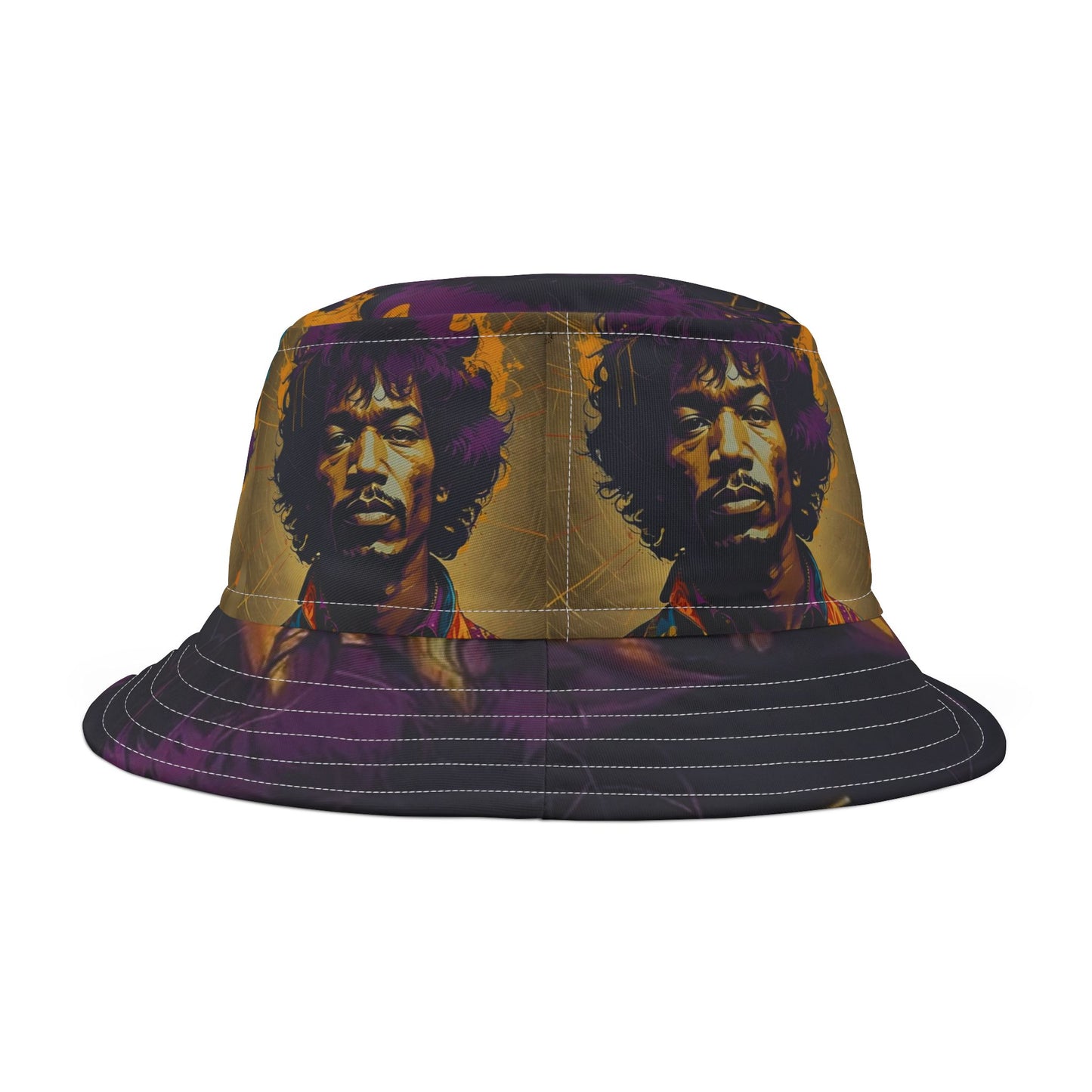 Jimmy Hendrix Bucket Hat Retro Style Musician Guitar 1960’s Hippy Boho Bohemian