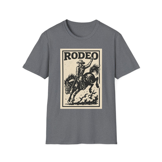 Rodeo Unisex Softstyle T-Shirt Cowboy Shirt Tee Western