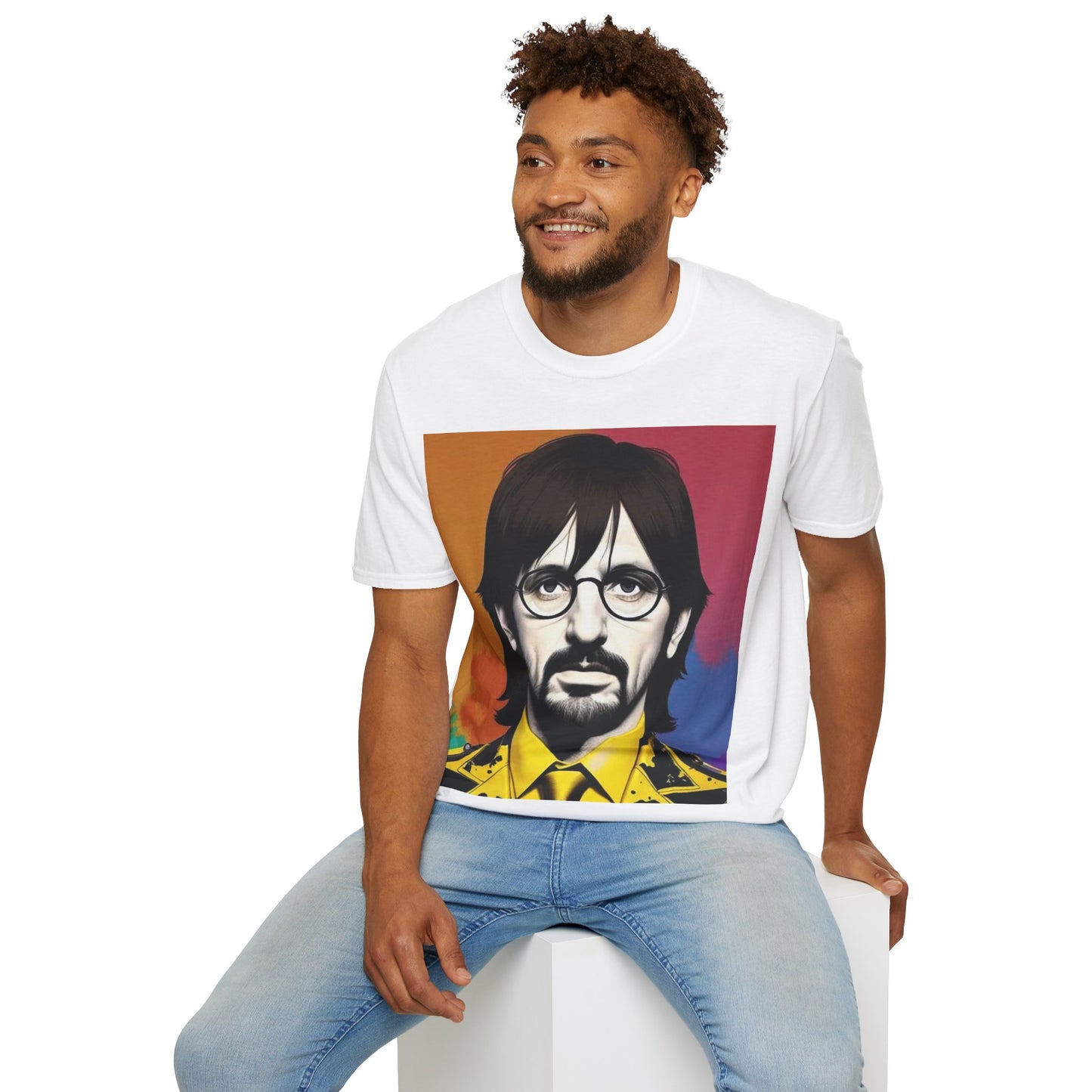 Ringo Star Newest Unisex Softstyle T-Shirt Musician Band 1970’s Retro Vintage Style