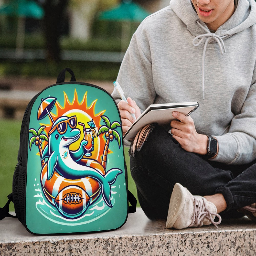 Miami Dolphins 17 Inch Shoulder Backpack