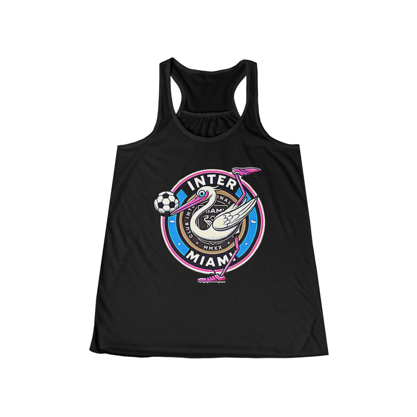 Inter Miami University Women's Flowy Racerback Tank Sports Wear College