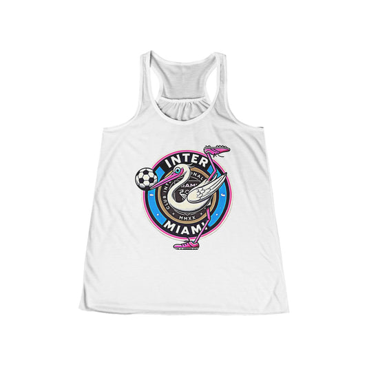 Inter Miami University Women's Flowy Racerback Tank Sports Wear College