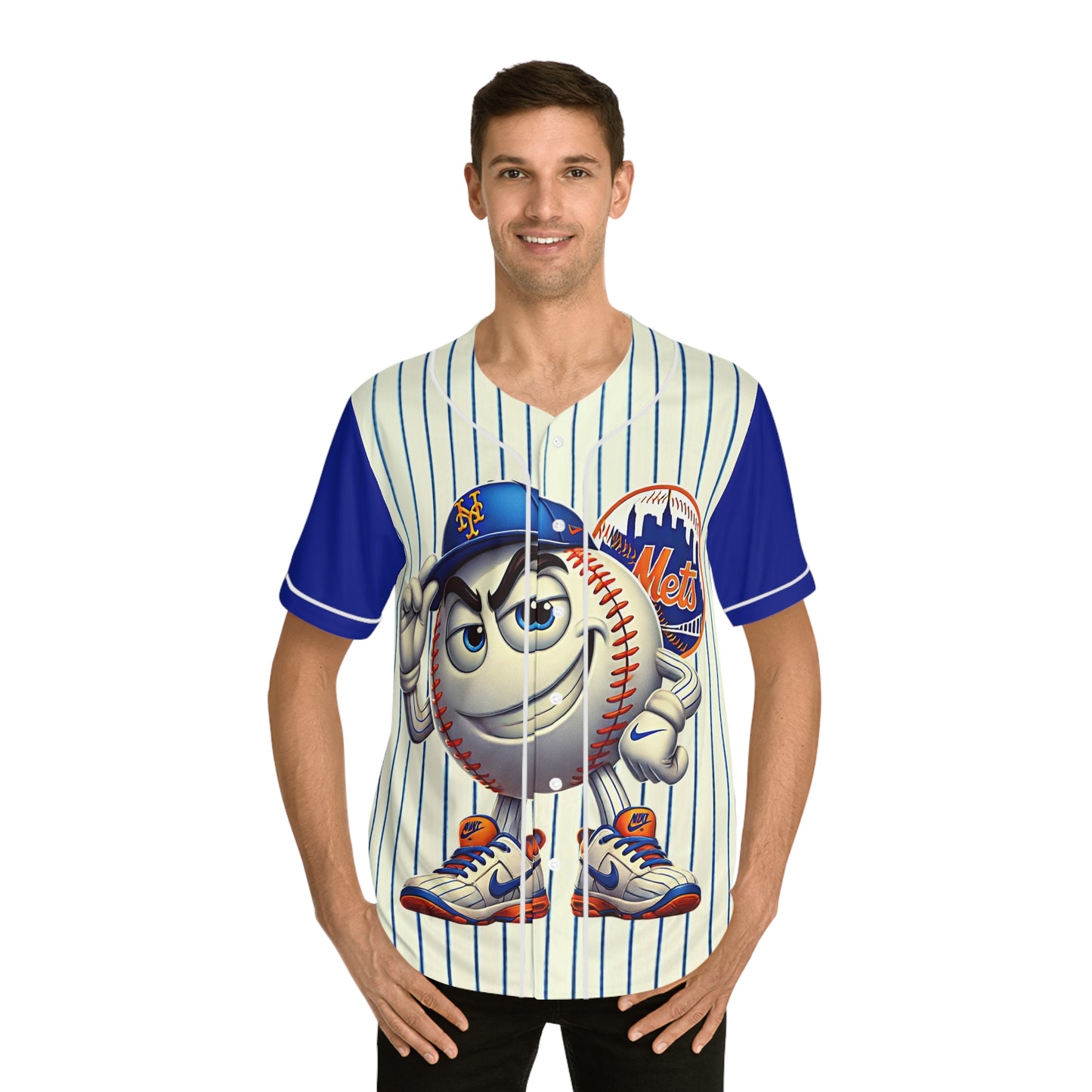 NY Mets Men's Baseball Jersey Shirt Sports Wear Fan
