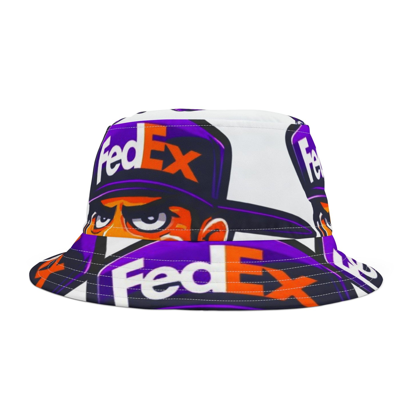 FedEX White Background Bucket Hat