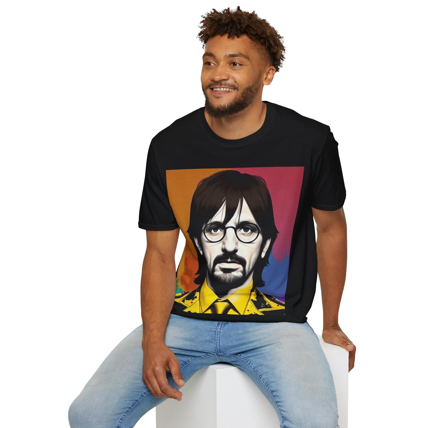 Ringo Star Newest Unisex Softstyle T-Shirt Musician Band 1970’s Retro Vintage Style