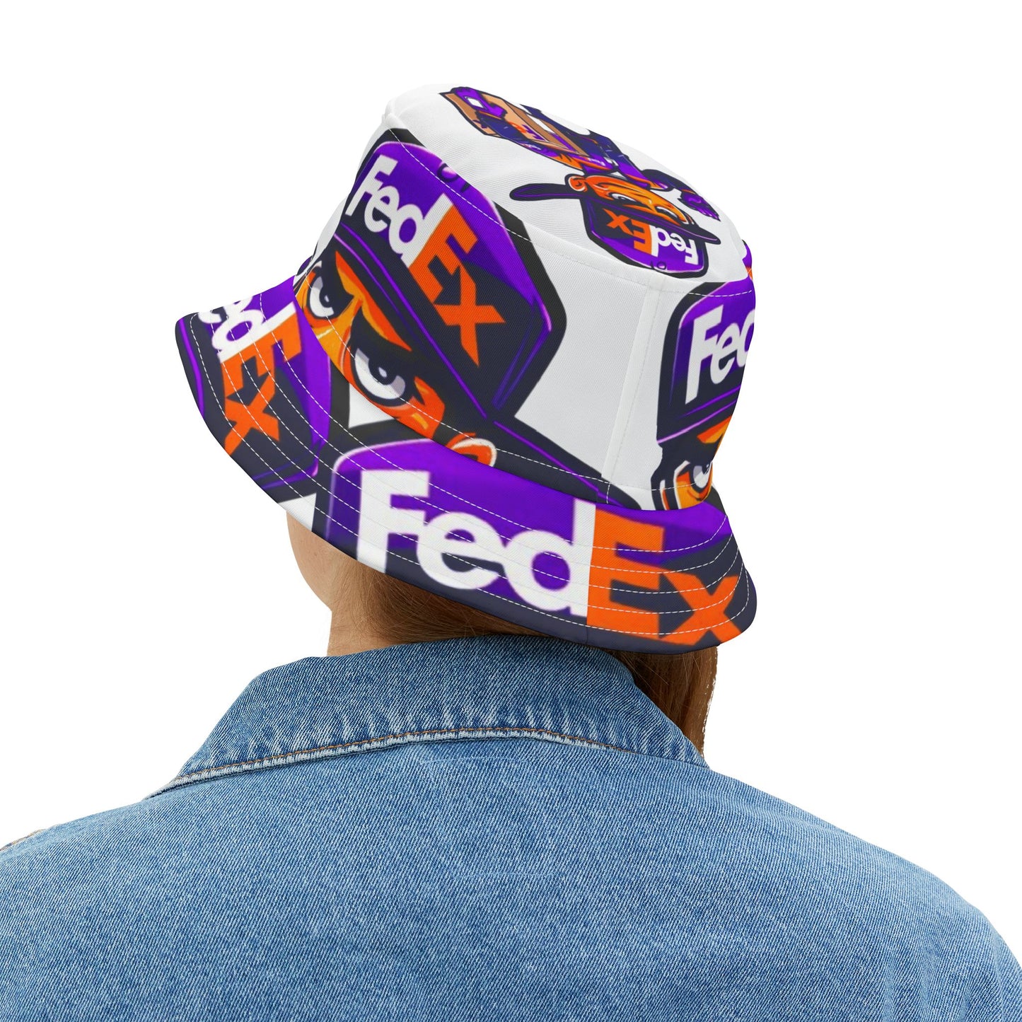 FedEX White Background Bucket Hat