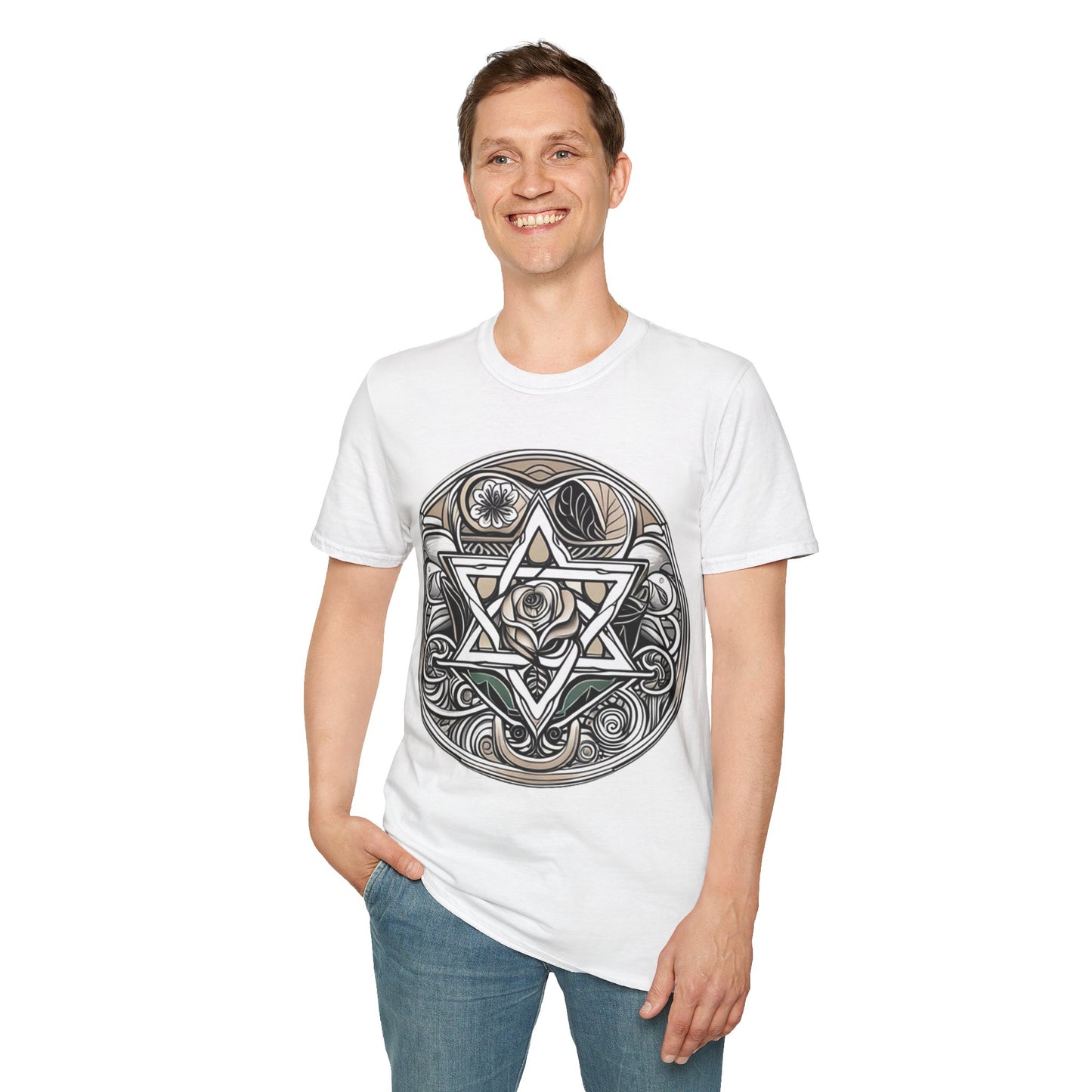 Jewish Star T-shirt Star of David Unisex Top Pro Israel Fashion Spiritual