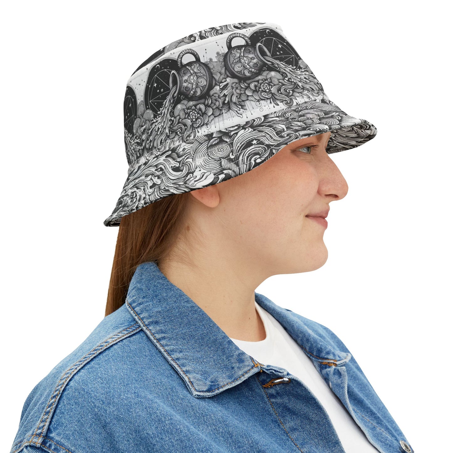 Aquarius Bucket Hat Gift Zodiac Friend Daughter Sister Unisex