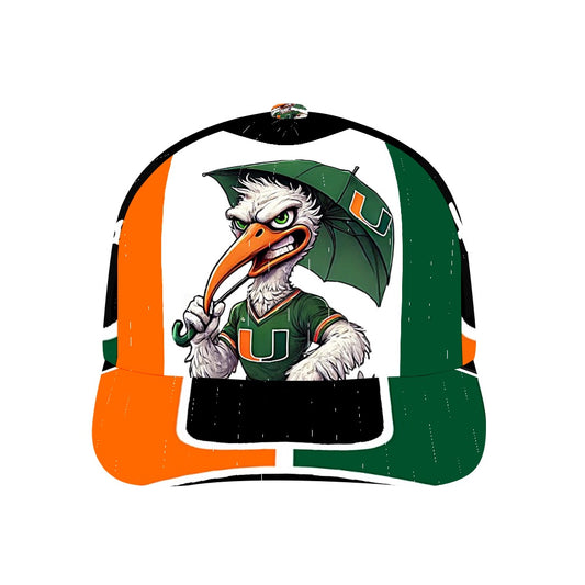 Miami Football Inspired Trucker Hat | Orange & Green Game Day Cap