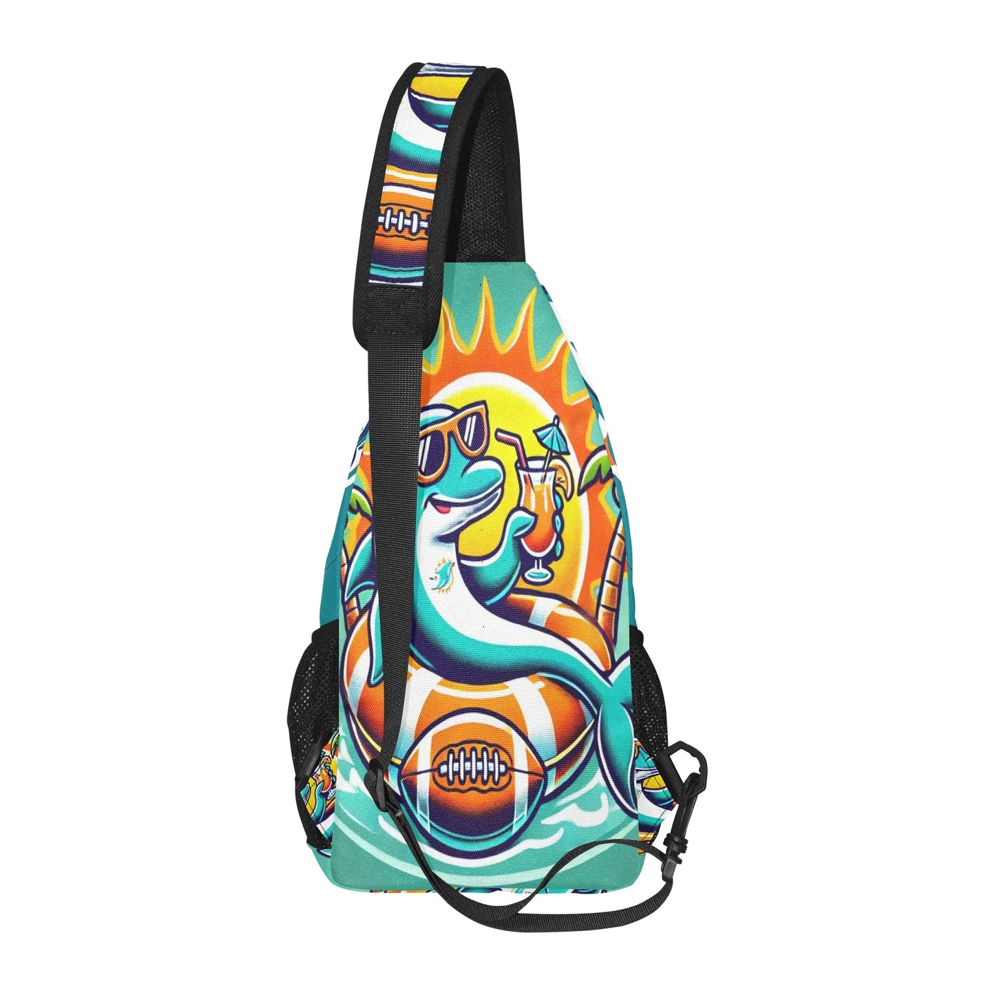 Miami Dolphins Crossbody Bag, Miami Dolphins Sling Bag, Football Fan Shoulder Bag