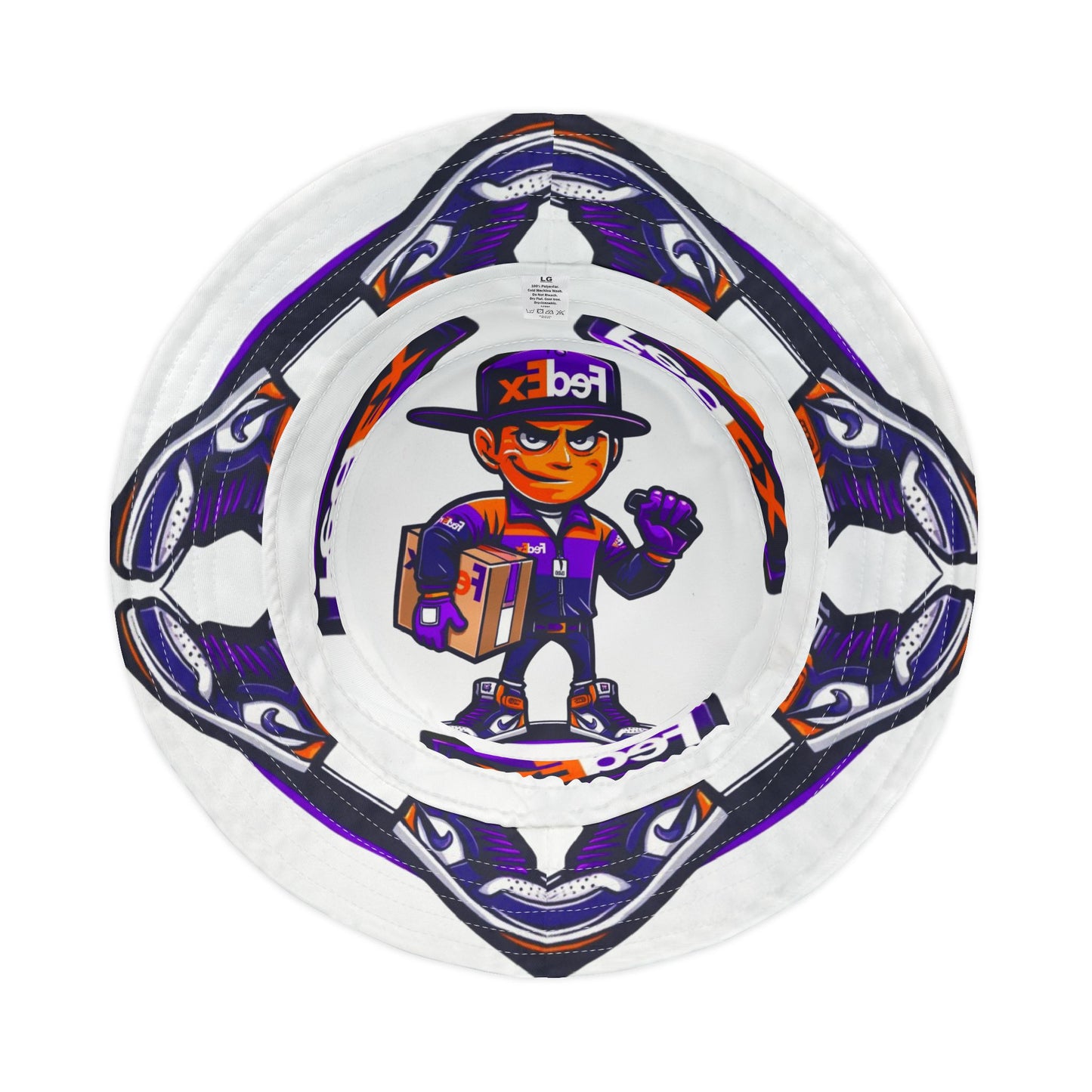 FedEX White Background Bucket Hat