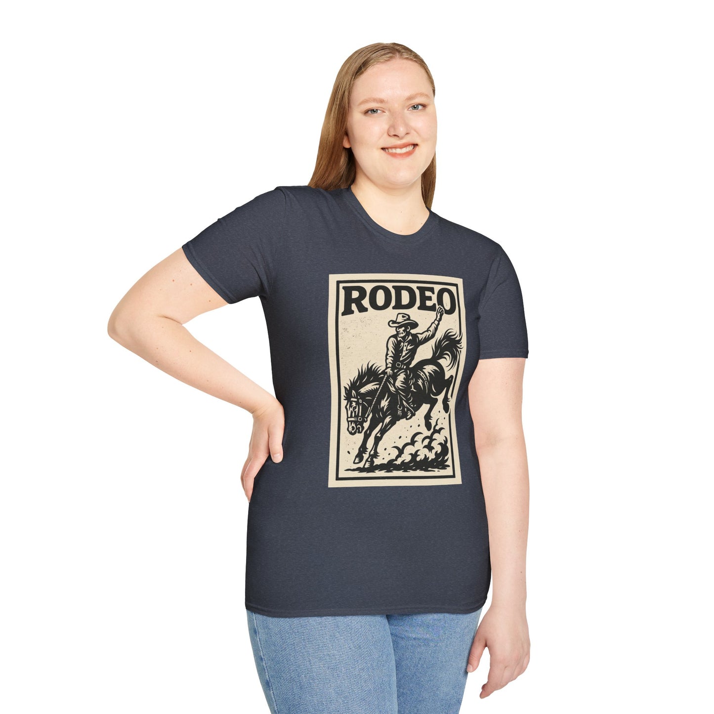 Rodeo Unisex Softstyle T-Shirt Cowboy Shirt Tee Western