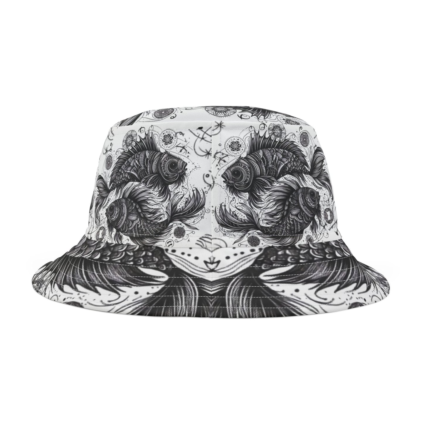 Pisces Two fish Bucket Hat Gift Zodiac Fishing Birthday Anniversary Christmas