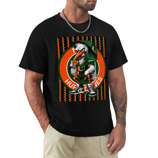 Hurricanes UM University of Miami Men's T-shirt 100% cotton