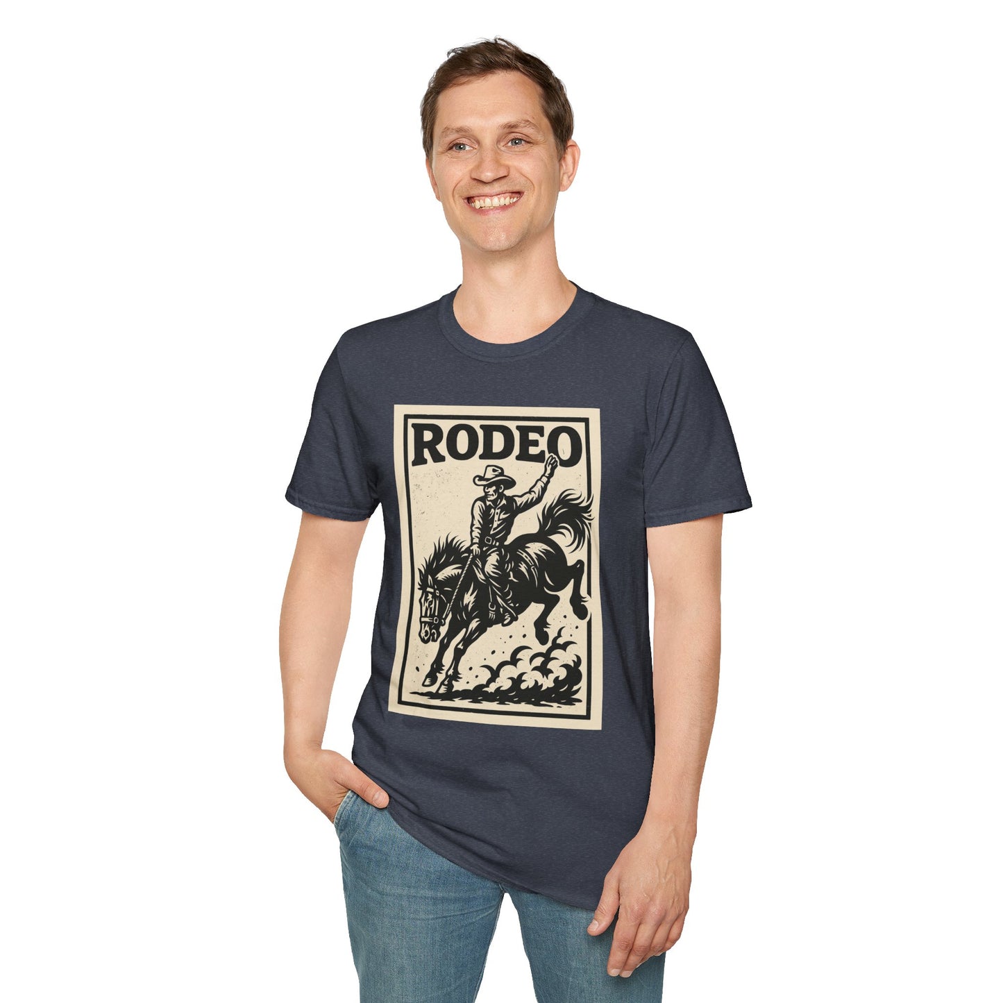 Rodeo Unisex Softstyle T-Shirt Cowboy Shirt Tee Western