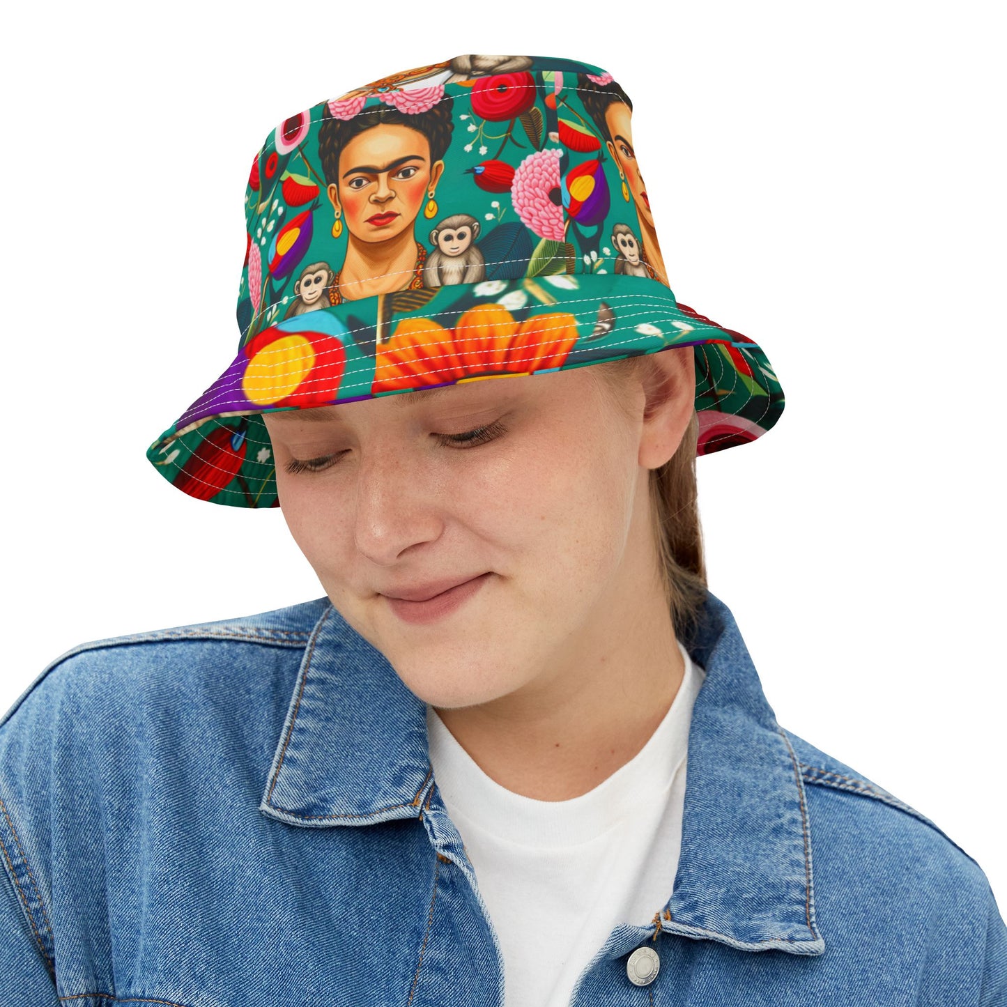 Frida Kahlo Bucket Hat Mexican Artist Gift Birthday Christmas Daughter Mother Sister Friend