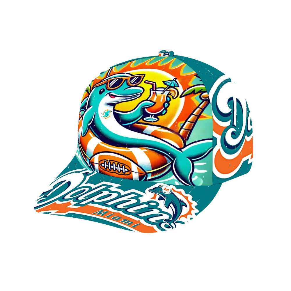 Miami Dolphins Trucker Hat, Miami Dolphins Baseball Cap, Football Fan Hat