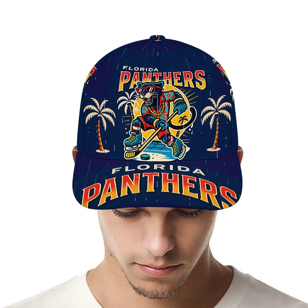 Florida Panthers Hockey Baseball Cap Trucker Hat Dark Blue