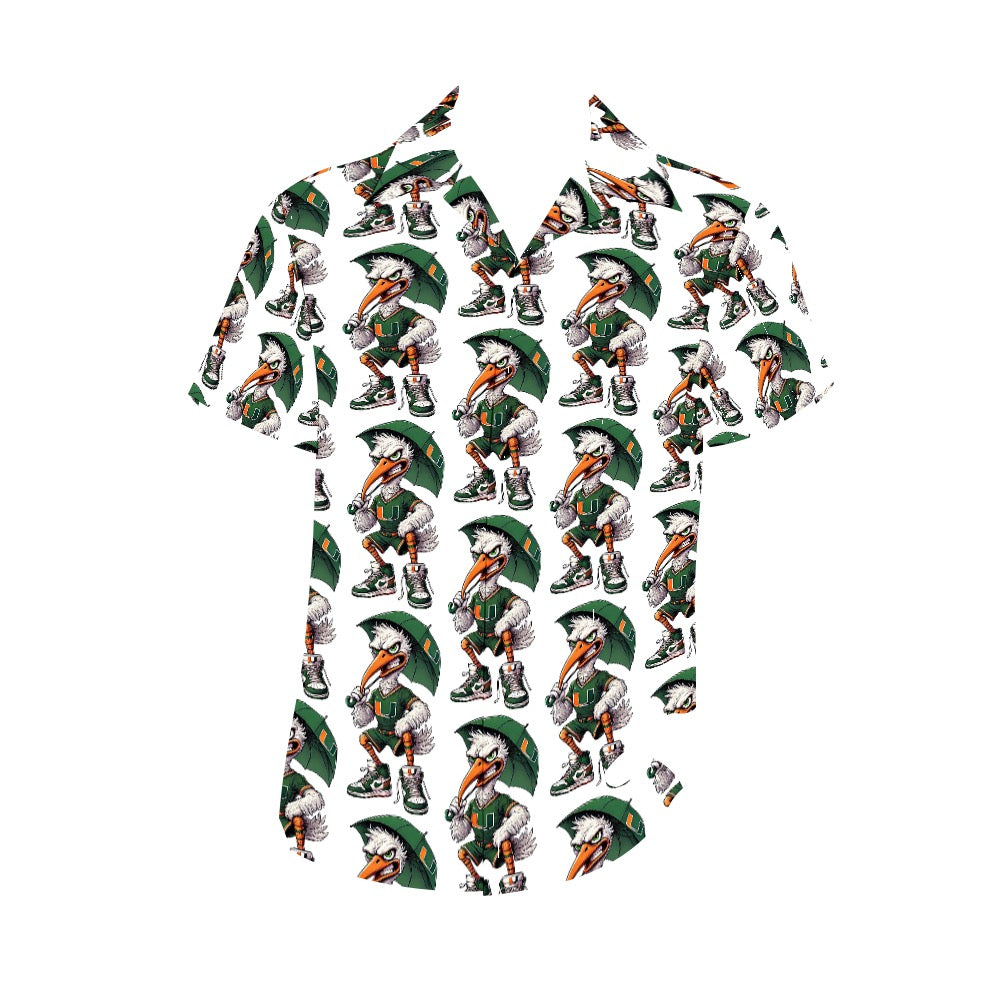 Miami Hurricanes Men’s Cuban Collar Shirt – University of Miami UM