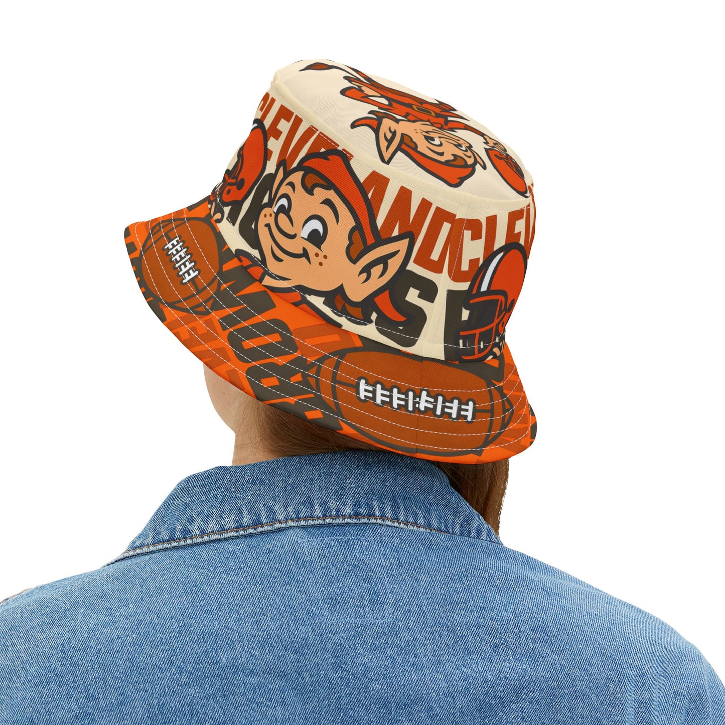 Cleveland Brown Football Bucket Hat Team Fan Gift