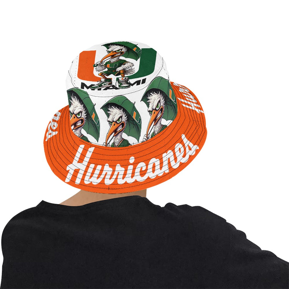 Miami Hurricanes University of Miami Men’s All Over Print Bucket Hat Large