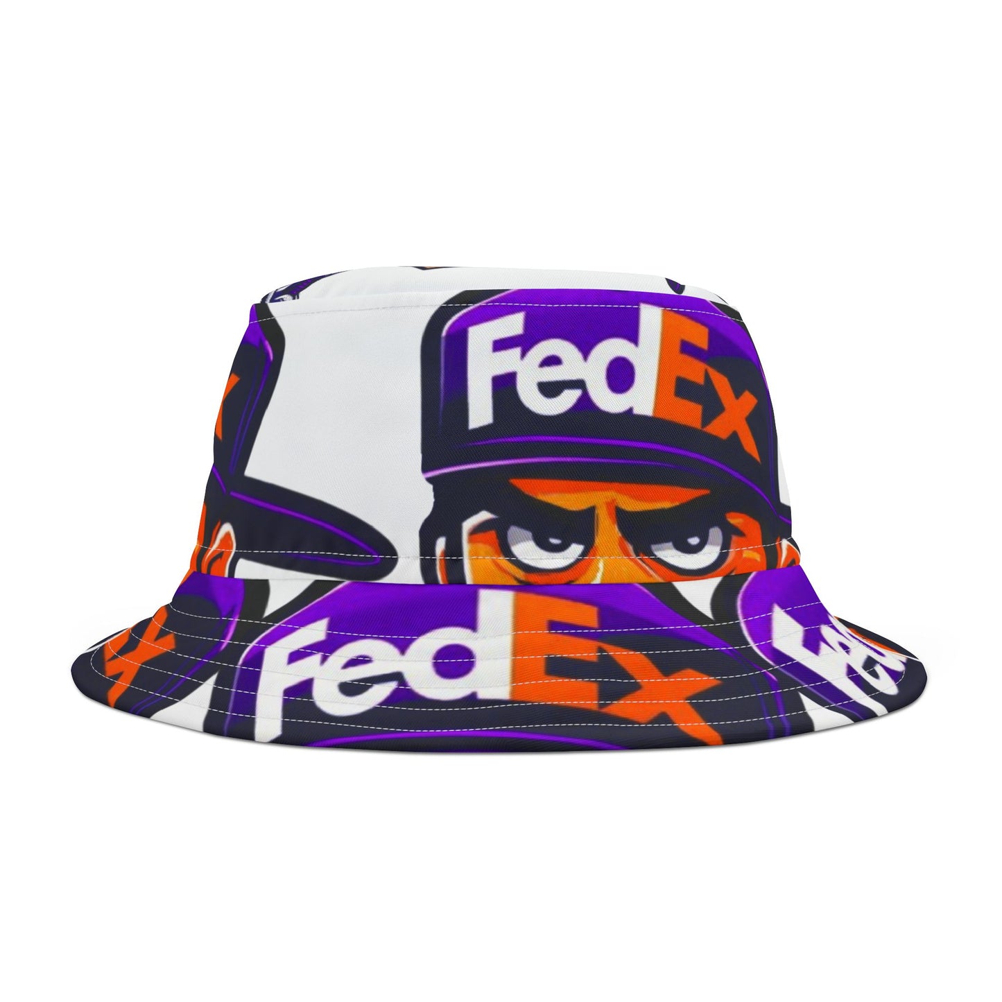 FedEX White Background Bucket Hat