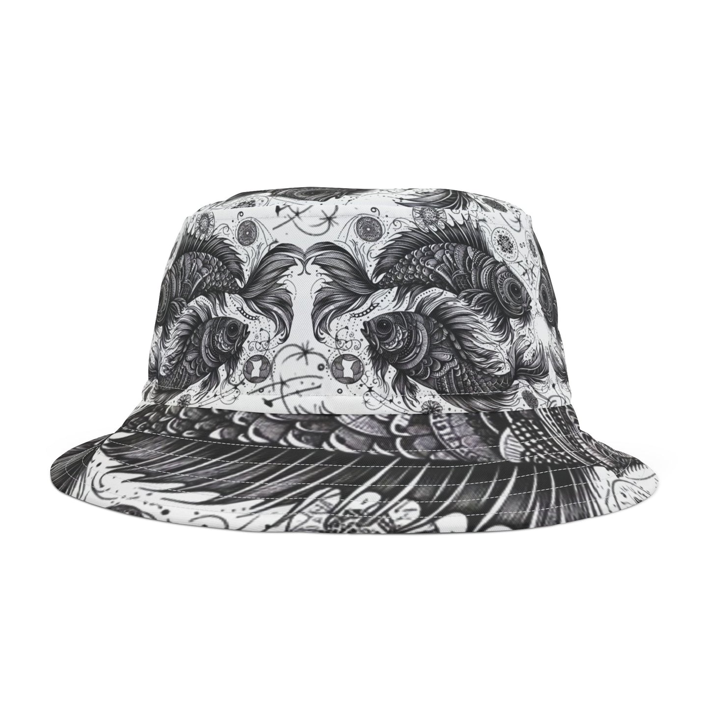 Pisces Two fish Bucket Hat Gift Zodiac Fishing Birthday Anniversary Christmas