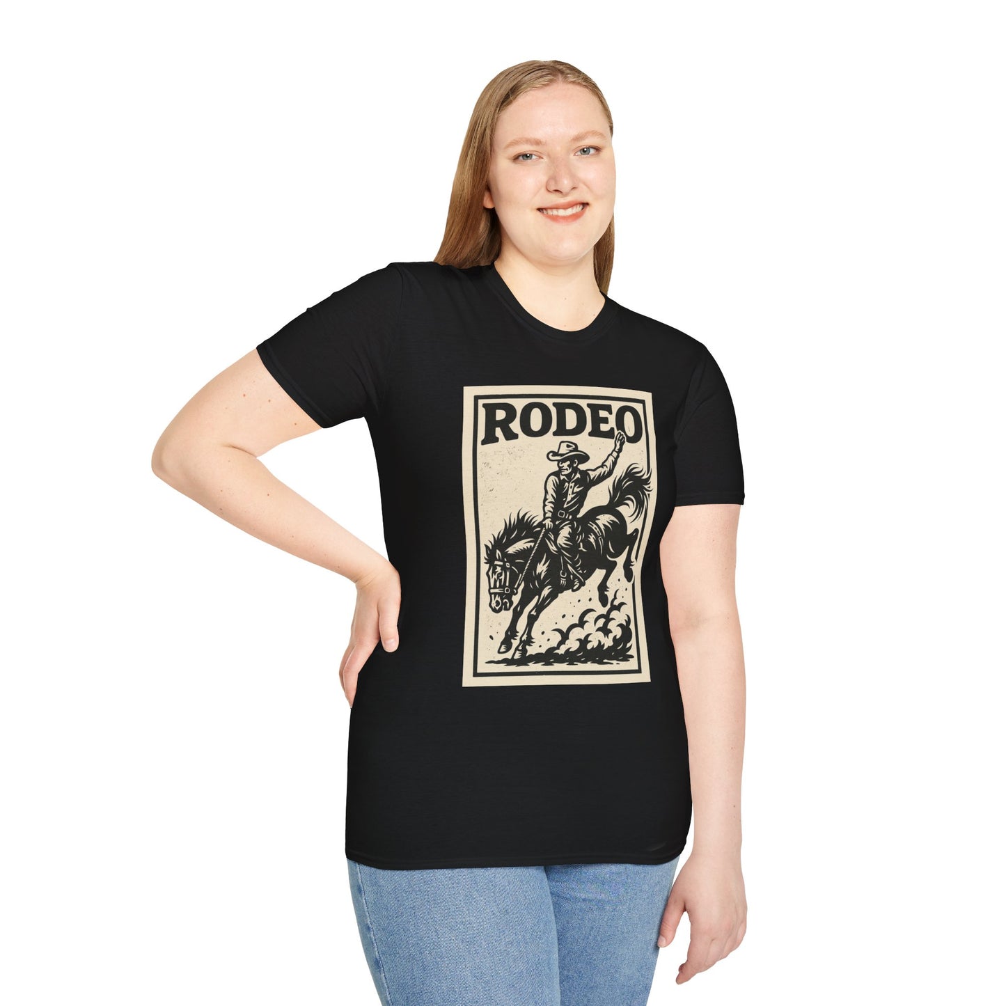 Rodeo Unisex Softstyle T-Shirt Cowboy Shirt Tee Western