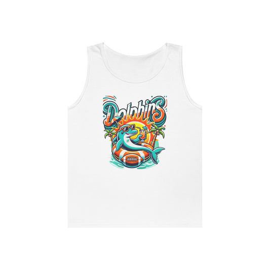 Dolphins Unisex Heavy Cotton Tank Top