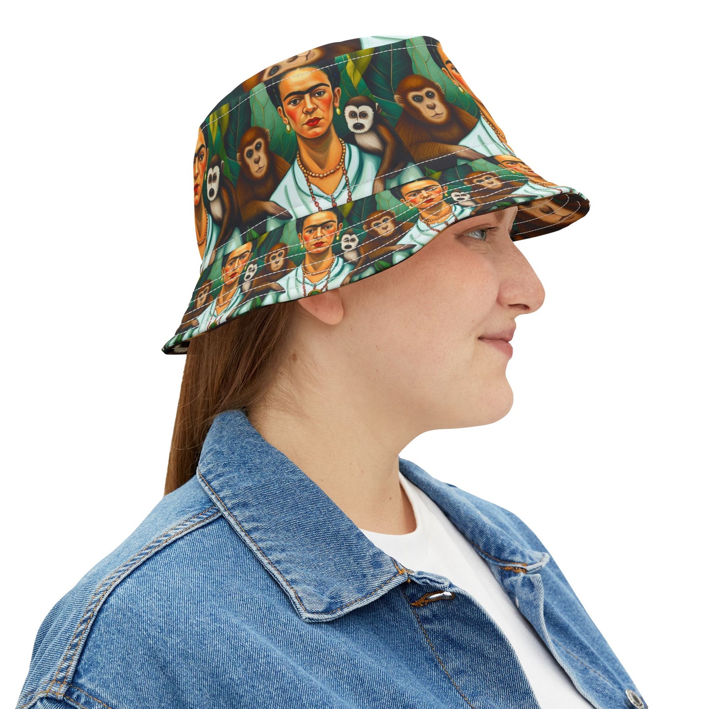 Frida Kahlo Bucket Hat Mexican Artist Gift Original Art Retro Vintage Style