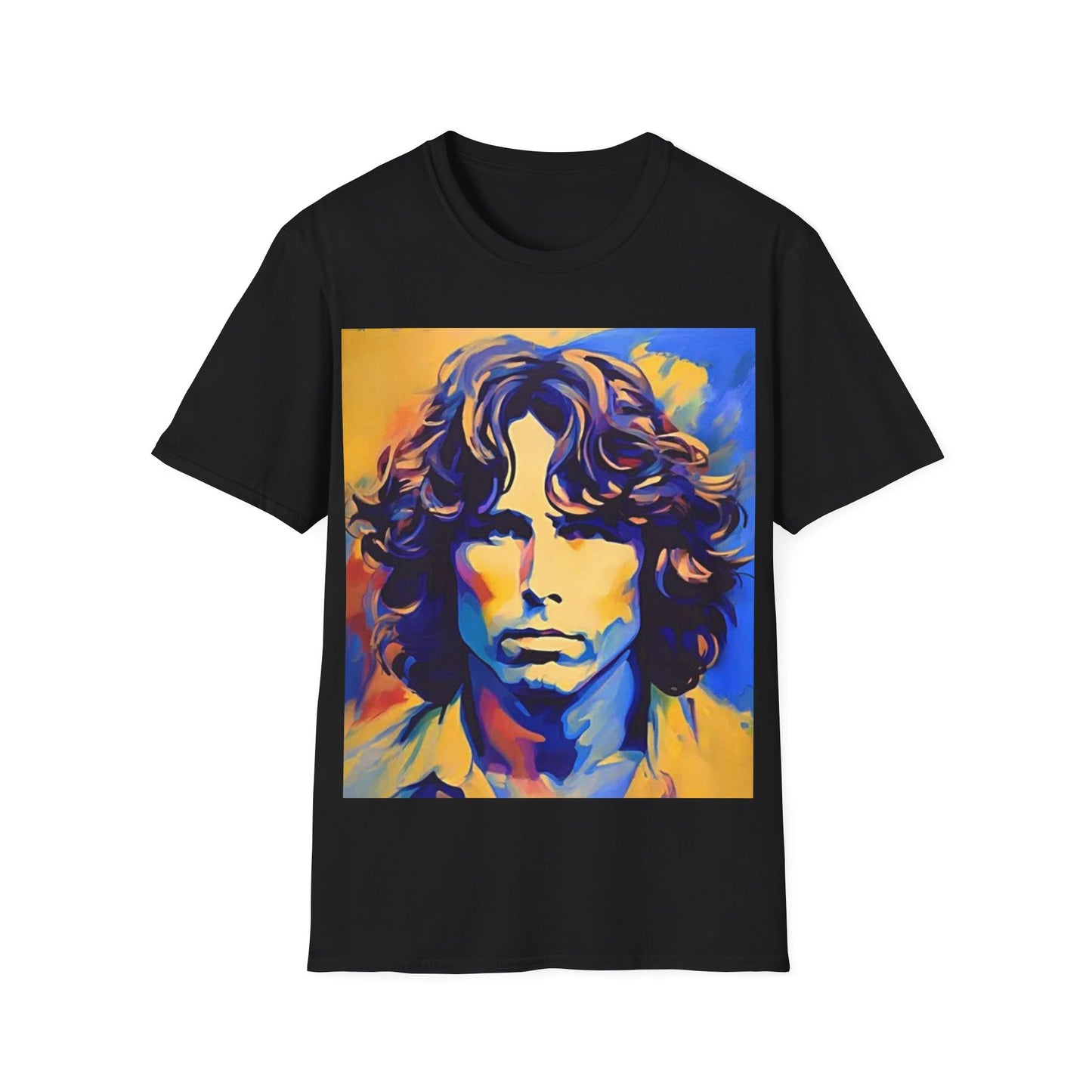 Jim Morrison Unisex Softstyle T-Shirt Vintage Retro Style 1960’s Style