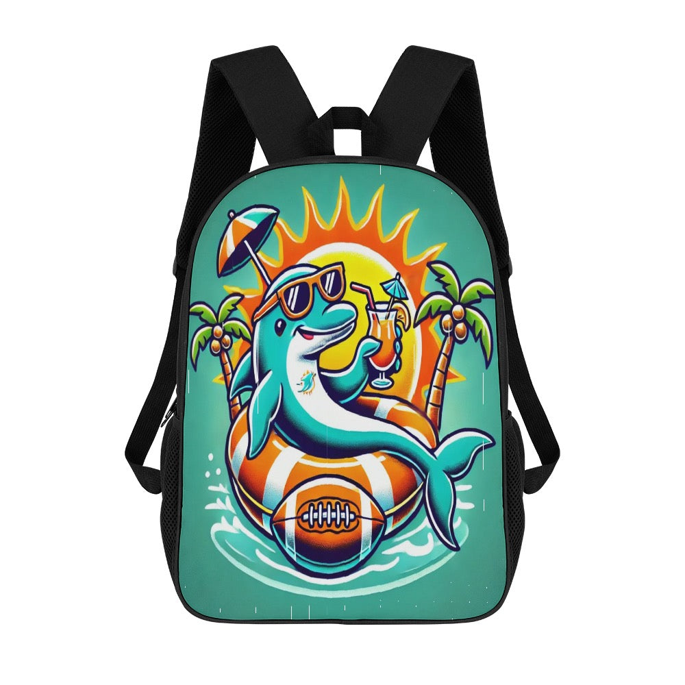 Miami Dolphins 17 Inch Shoulder Backpack