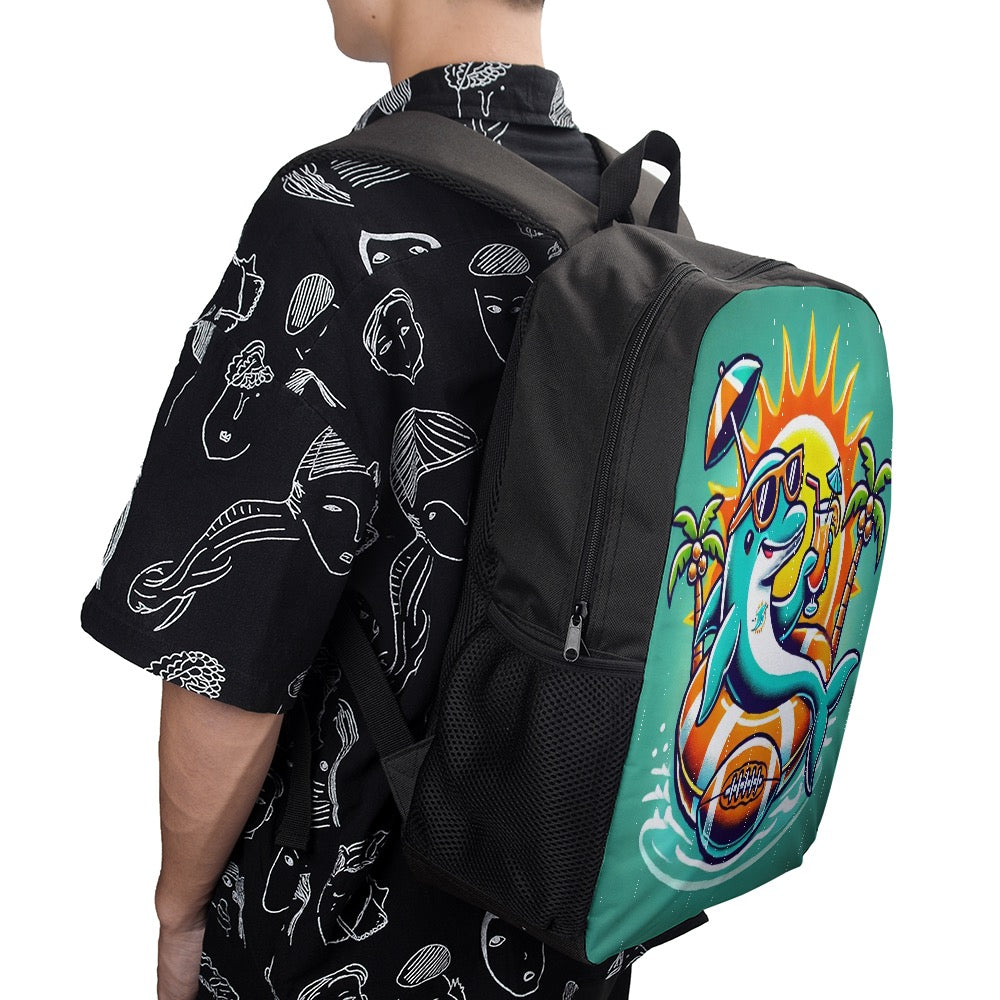 Miami Dolphins 17 Inch Shoulder Backpack