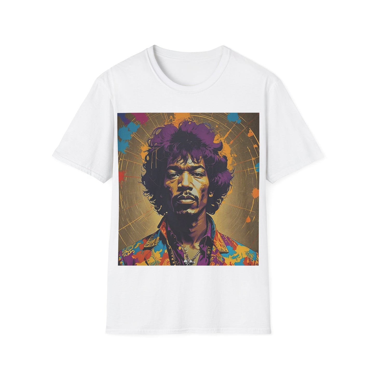 Jimmy Hendrix Newest Unisex Softstyle T-Shirt Retro Vintage Style 1960’s Musician