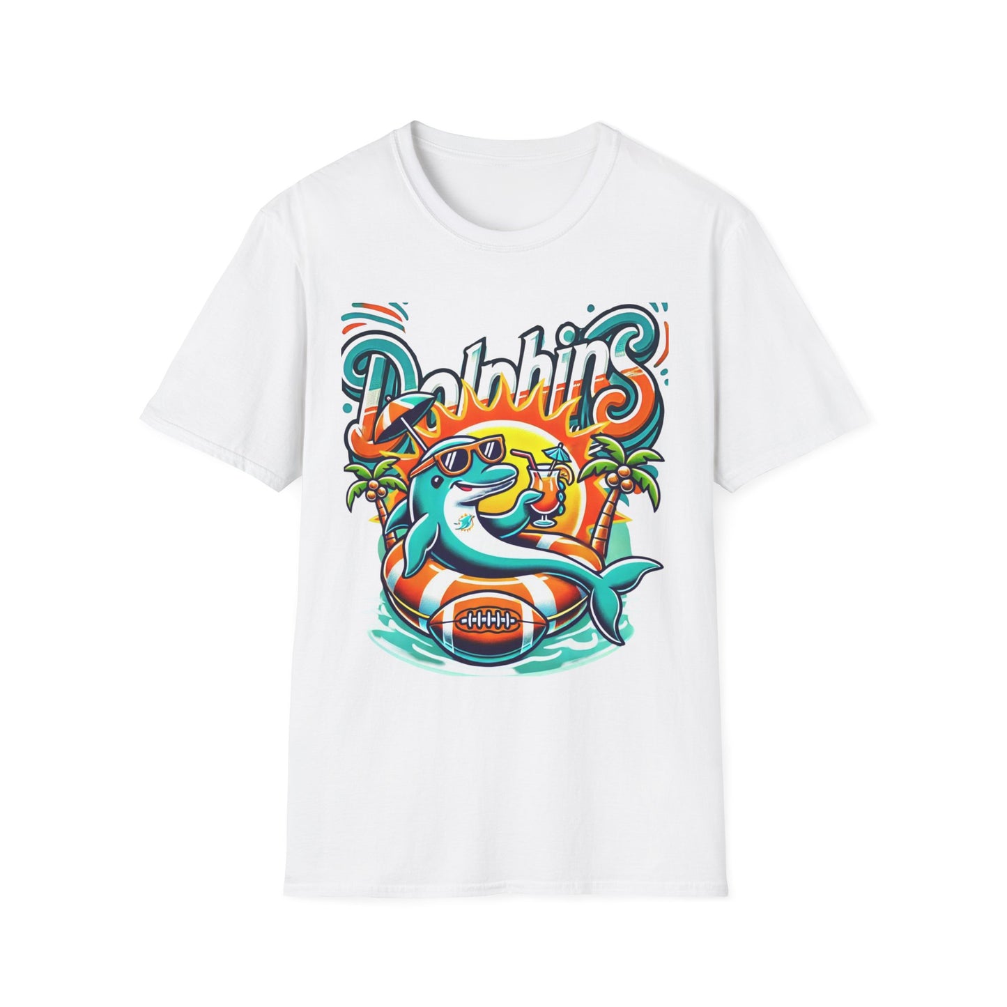 Miami Unisex Softstyle T-Shirt Dolphins