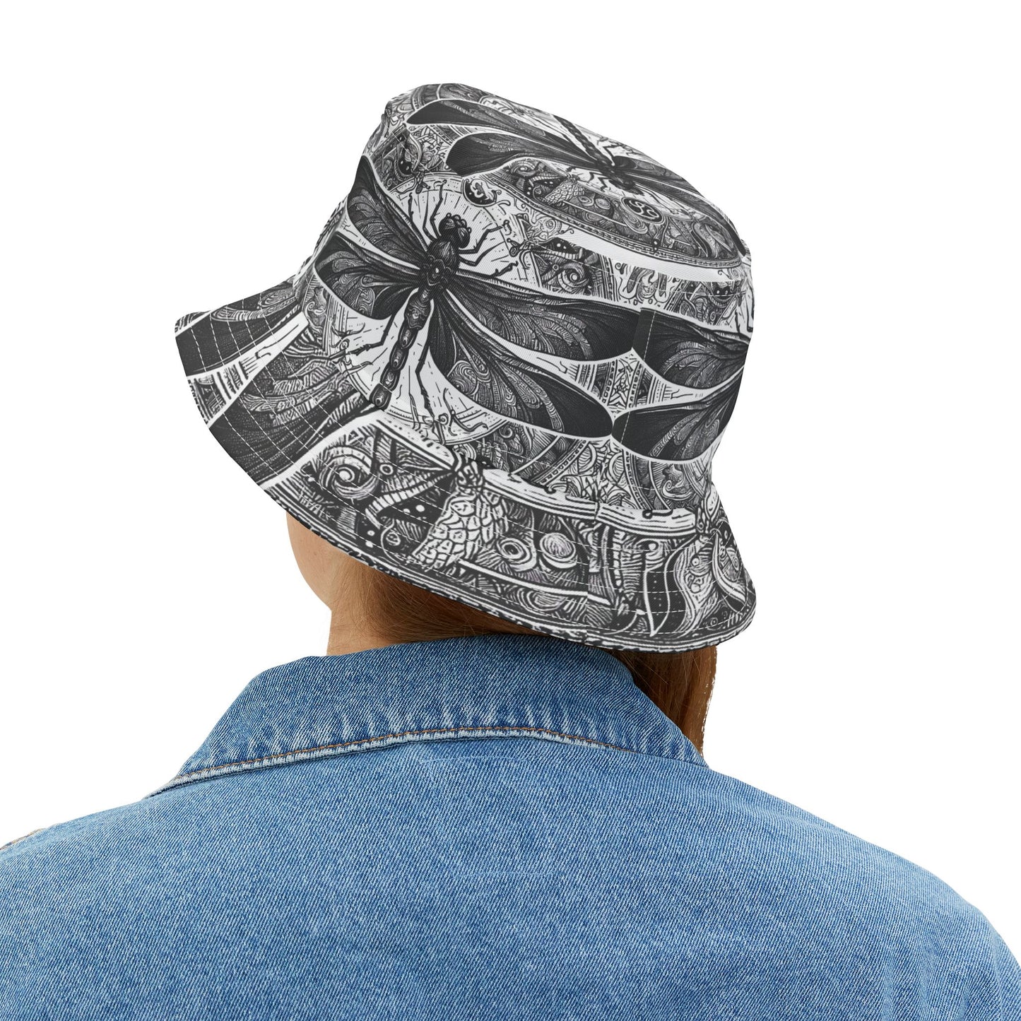 Dragonflies Bucket Hat Gift Friend Daughter Beach Fashion BOHO