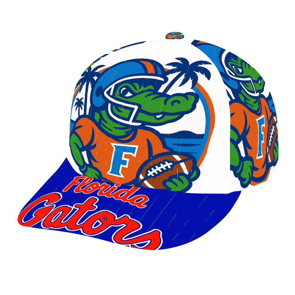 Florida Gators Trucker Hat, UF Gators Baseball Cap, Blue Brim