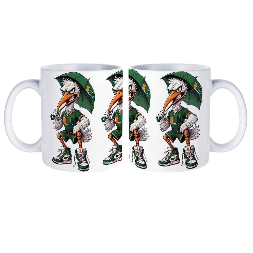 University of Miami Hurricanes White Ceramic Mug 11 oz – Coffee Cup Gift