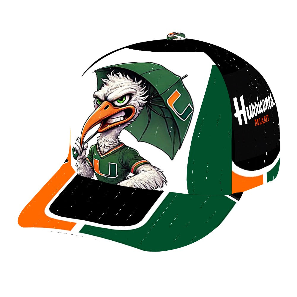 Miami Football Inspired Trucker Hat | Orange & Green Game Day Cap